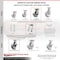 Service Caster 6 Inch Kingpinless Semi Steel Wheel Swivel Caster with Brake SCC-KP30S620-SSR-SLB - alternate 5